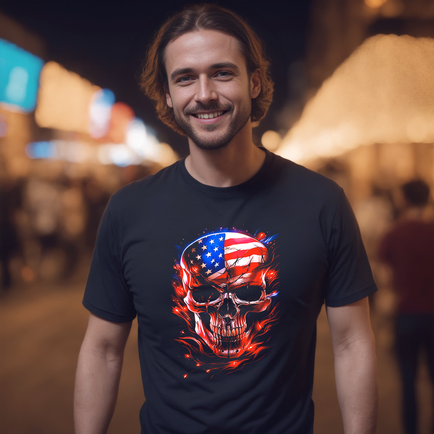 American Flag Skull
