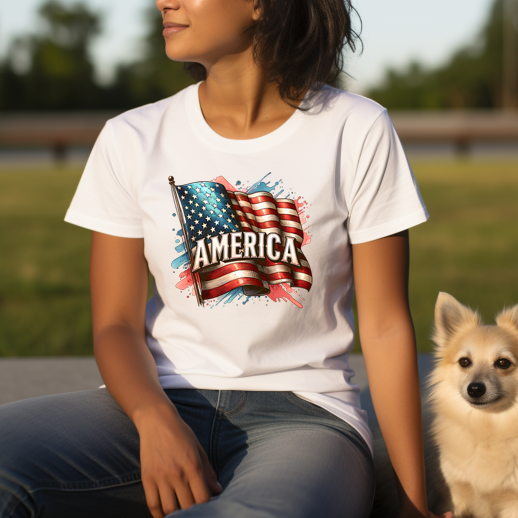 America With Flag