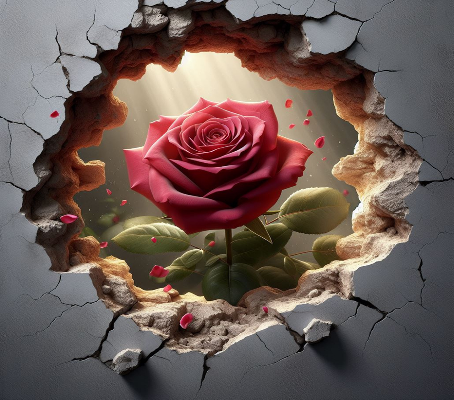 Rose In Wall Tumbler
