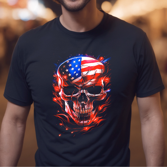American Flag Skull