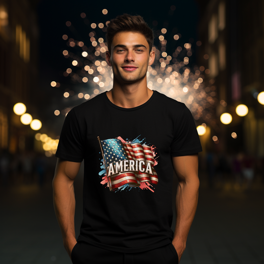 America With Flag