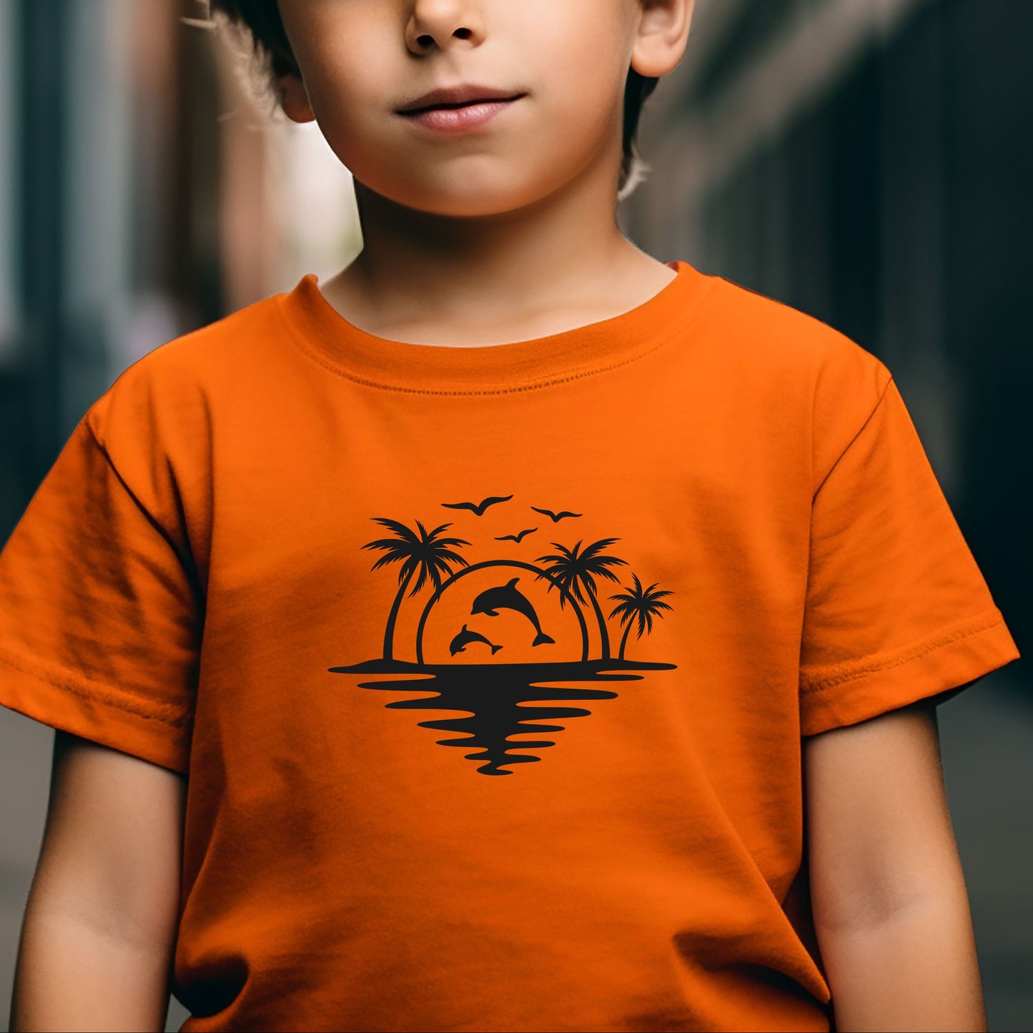 Beach Scene Dolphins