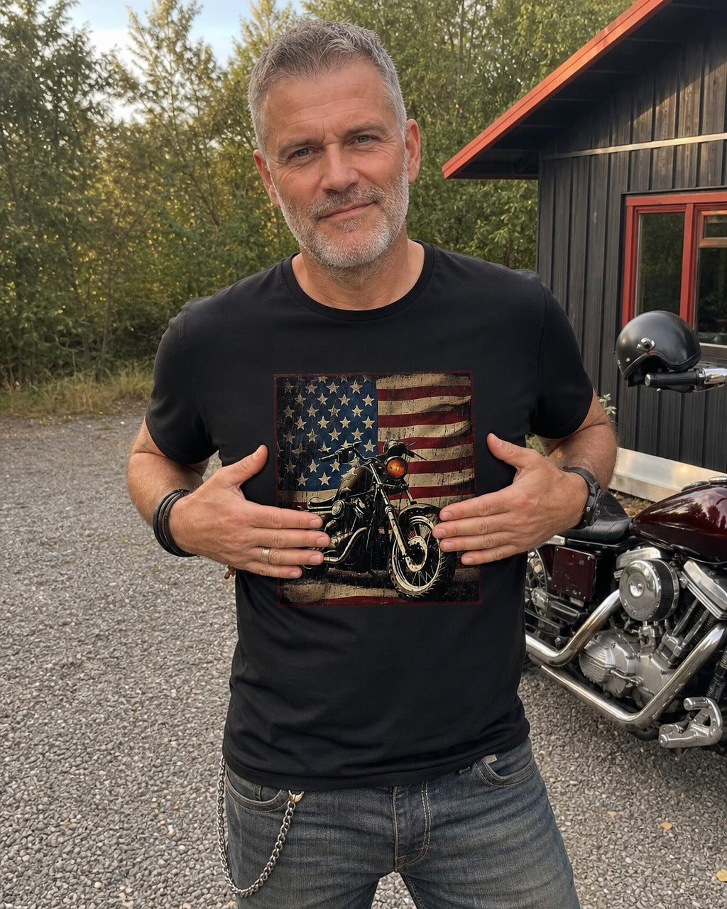 Retro Biker Flag