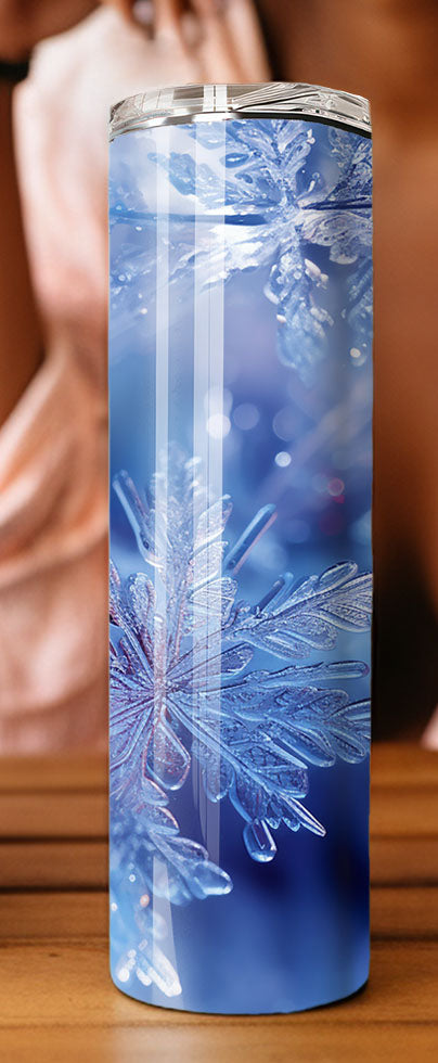 Blue Snowflake 20 oz. Stainless Steel Tumbler