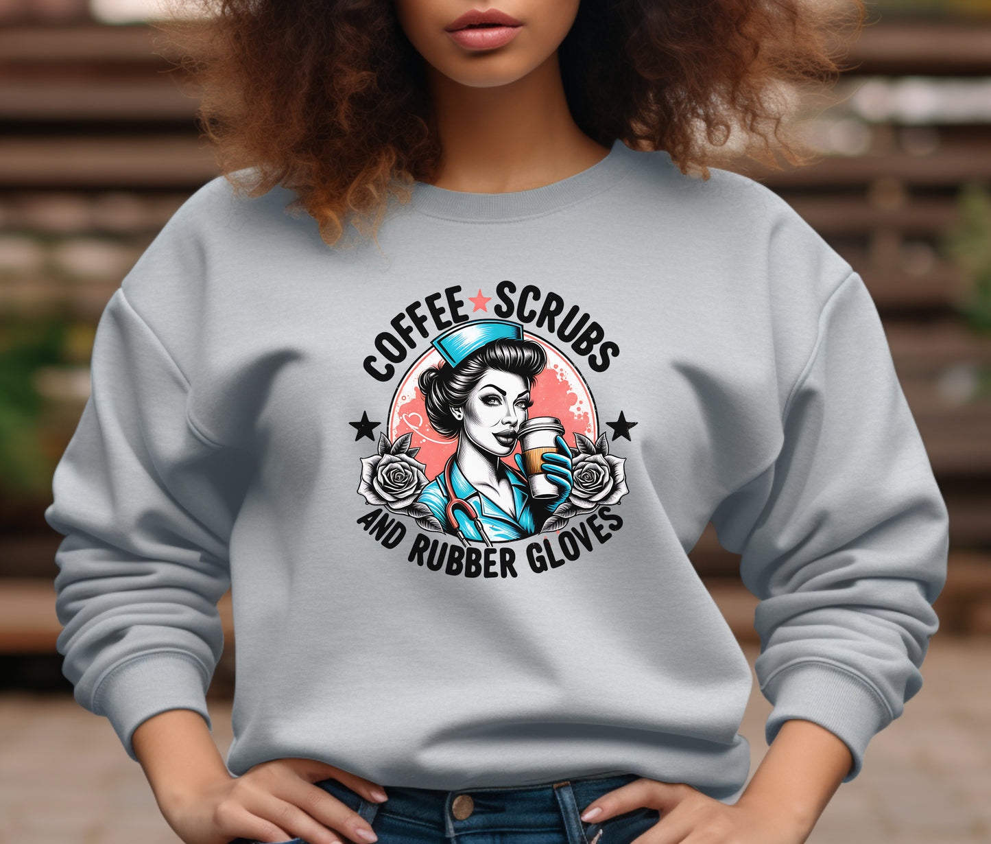 Coffee Scrubs And Rubber Gloves