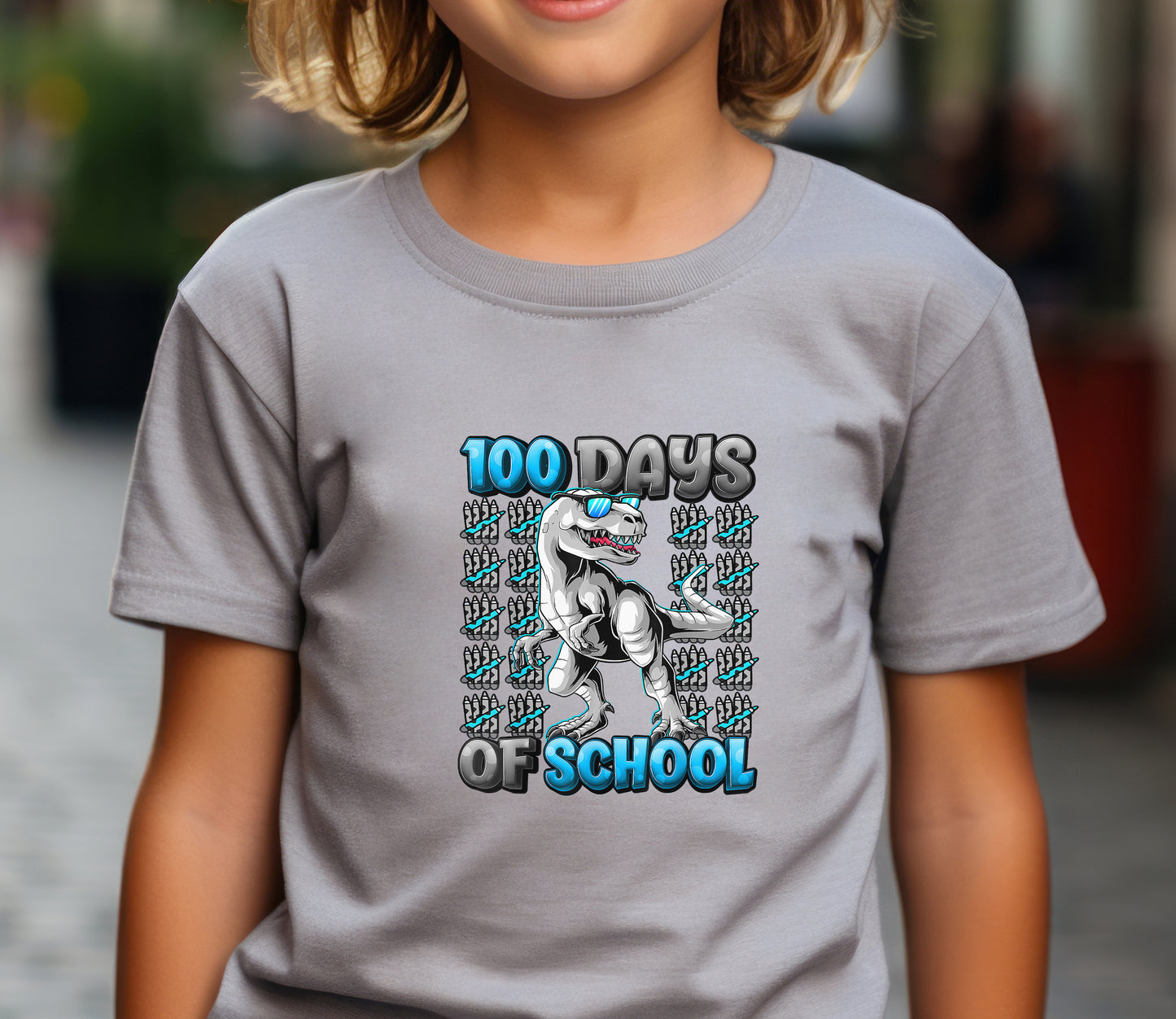 Dino Tally Marks Blue