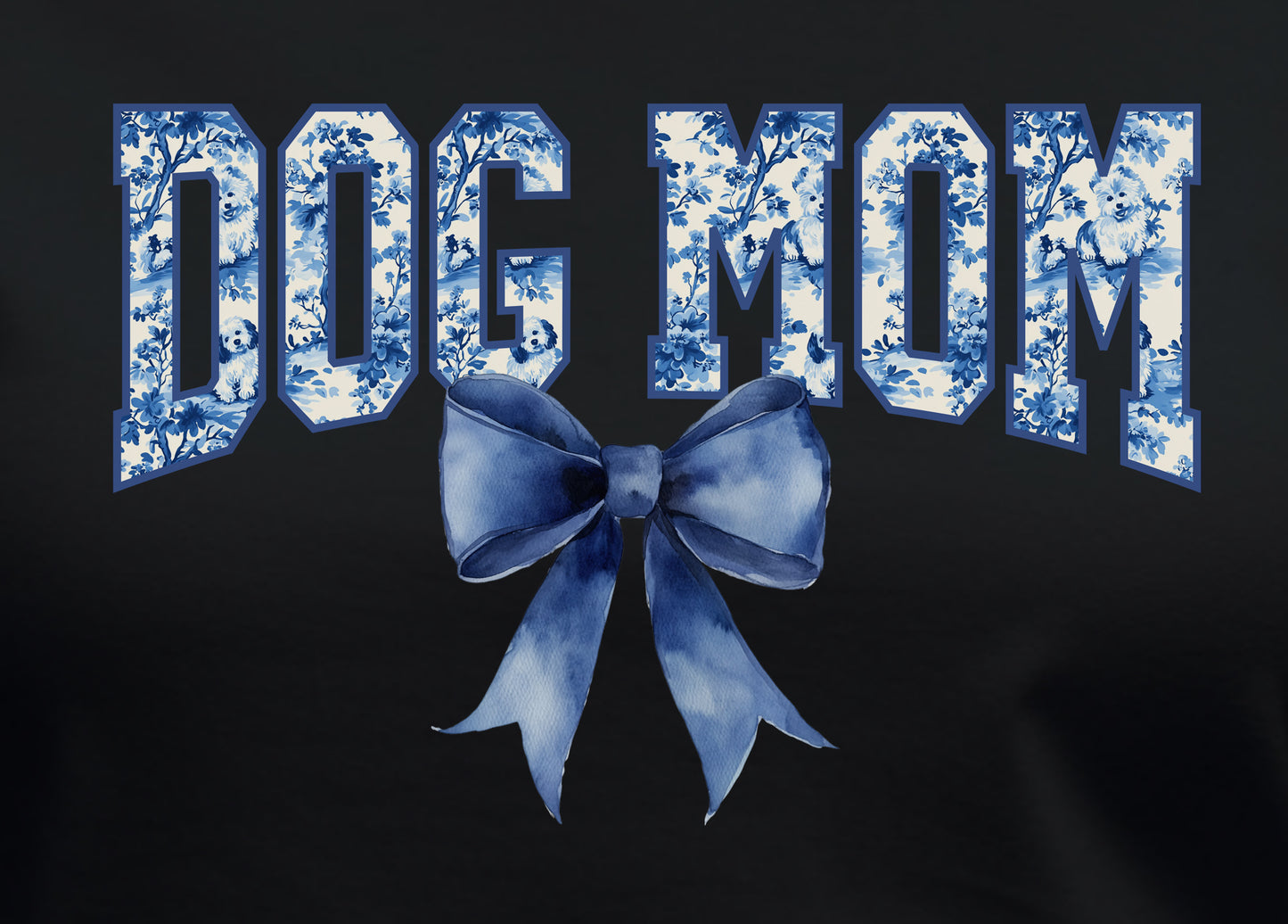 Dog Mom Blue Bow