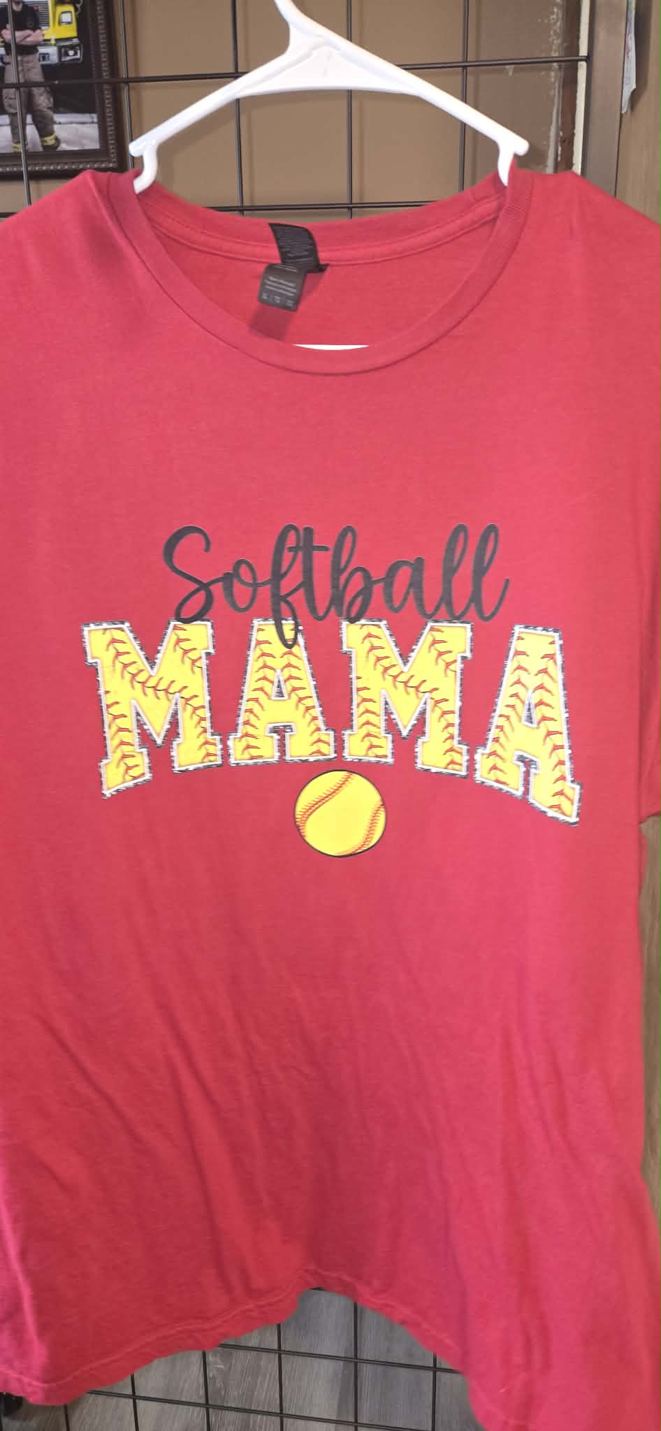 Softball Mama Crew Neck T-shirt - Size XL (CLEARANCE)