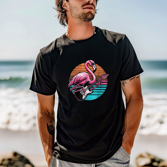 Flamingo Playing Guitar