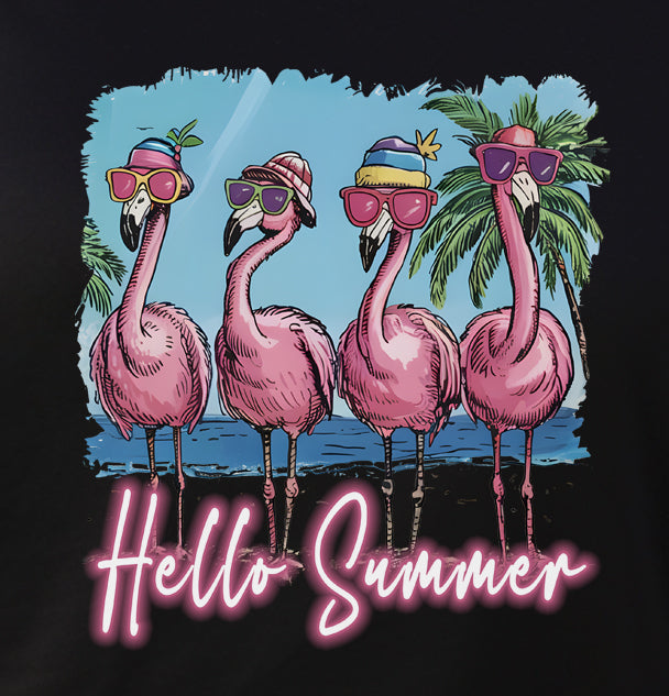 Hello Summer Flamingos
