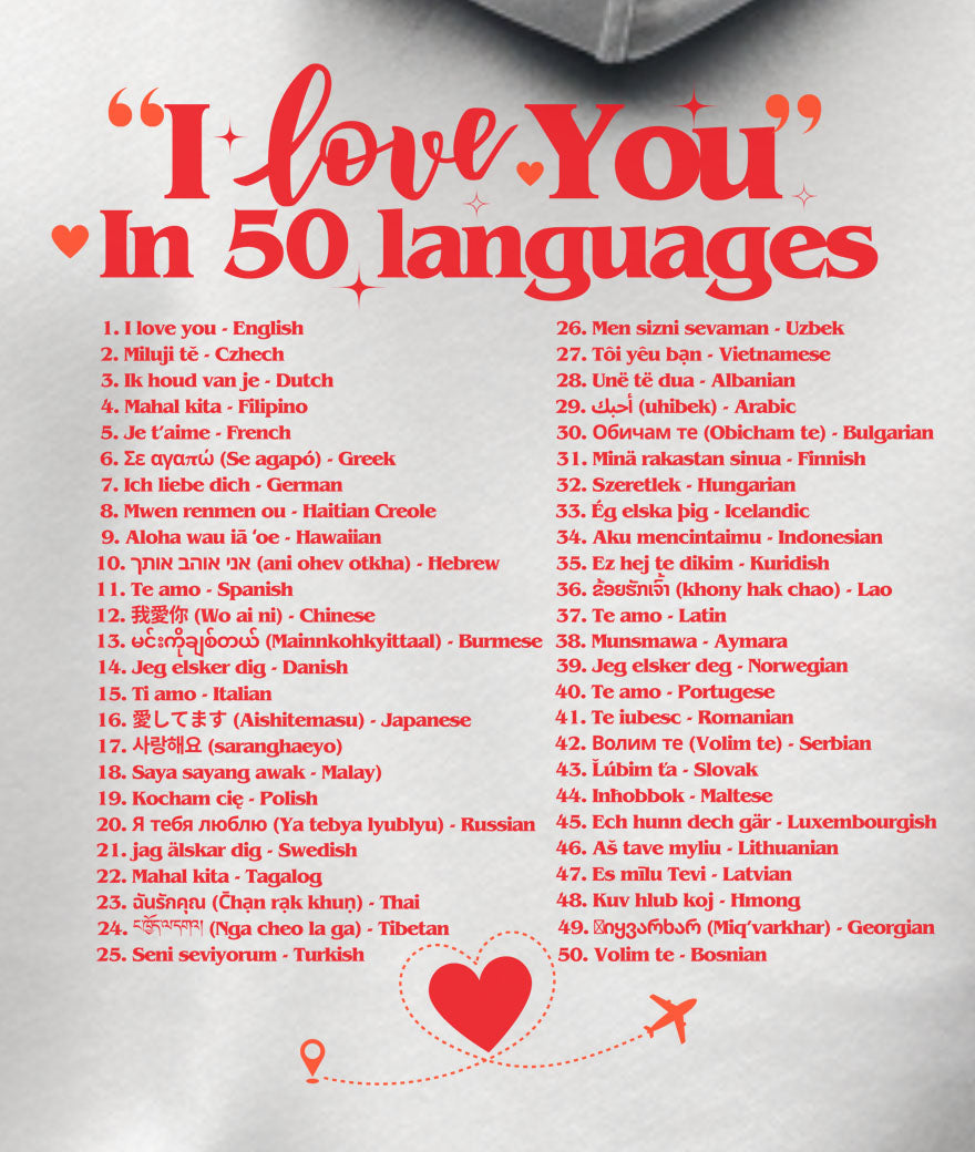 I Love You In 50 Languages