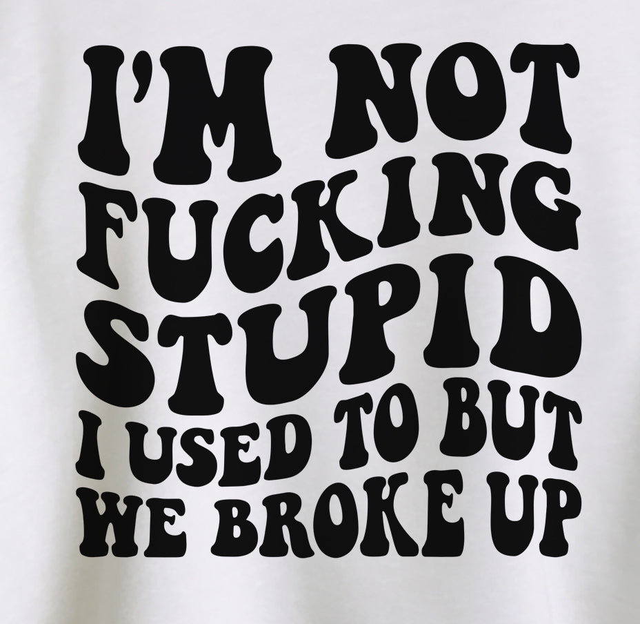I'm Not F***ing Stupid I Used To But We Broke Up