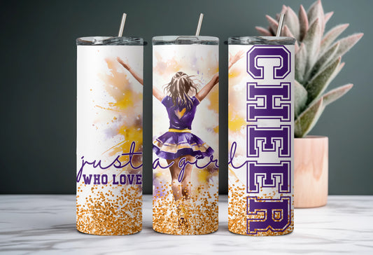 Just A Girl Who Loves Cheer Tumbler