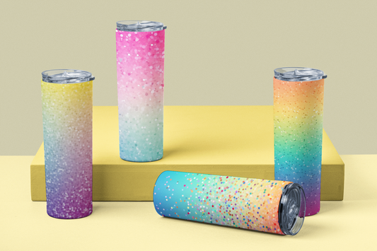 Rainbow Glitter Tumblers (5 designs)