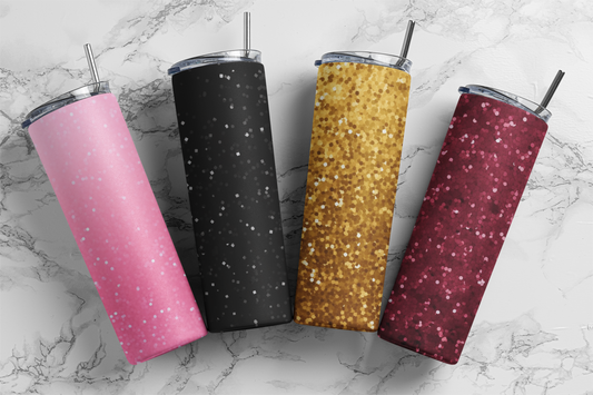Solid Color Glitter Tumbler (6 color choices)