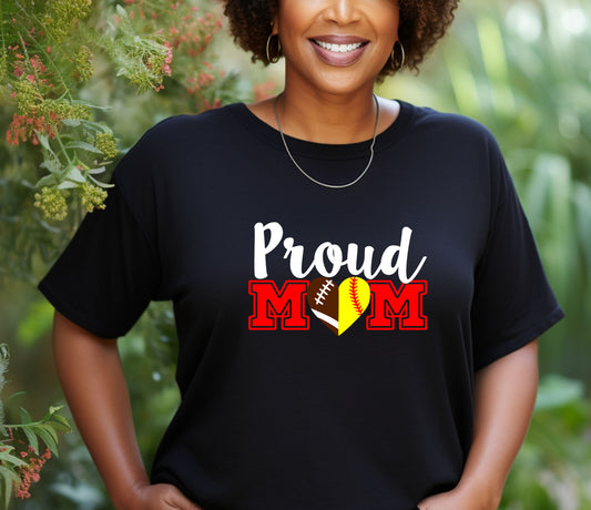 Proud Football And Softball Mom